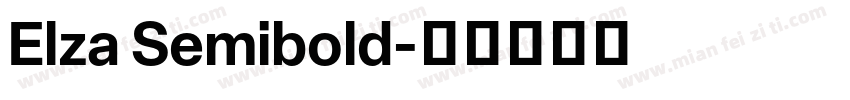 Elza Semibold字体转换